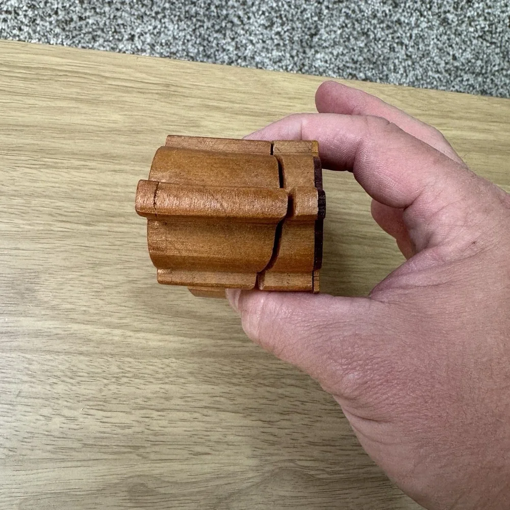 Handcrafted Wooden Lighthouse Shape Secret Jewelry Puzzle Box 4.5